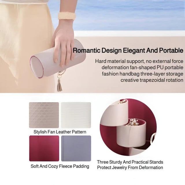 💎 Layered Travel Jewelry Case – Elegant Storage, Always Ready to Shine✈️