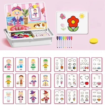 ✨HOT SALE 49% OFF💫Magnetic Puzzles Face Dress Up Travel Game Double Side Preschool Educational Learning Toy